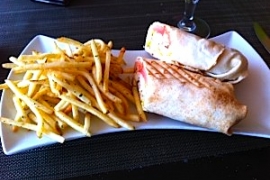 Chicken Shwarma w Fries @ Me Jana