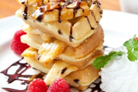 Banana Chocolate Waffles