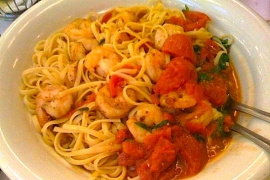 Garlic Shrimp Linguine